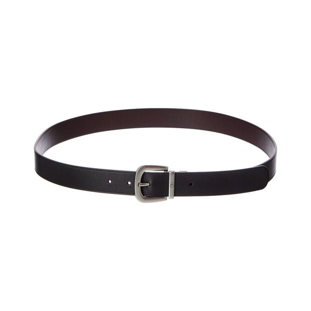 Valentino Reversible Leather Belt, Black